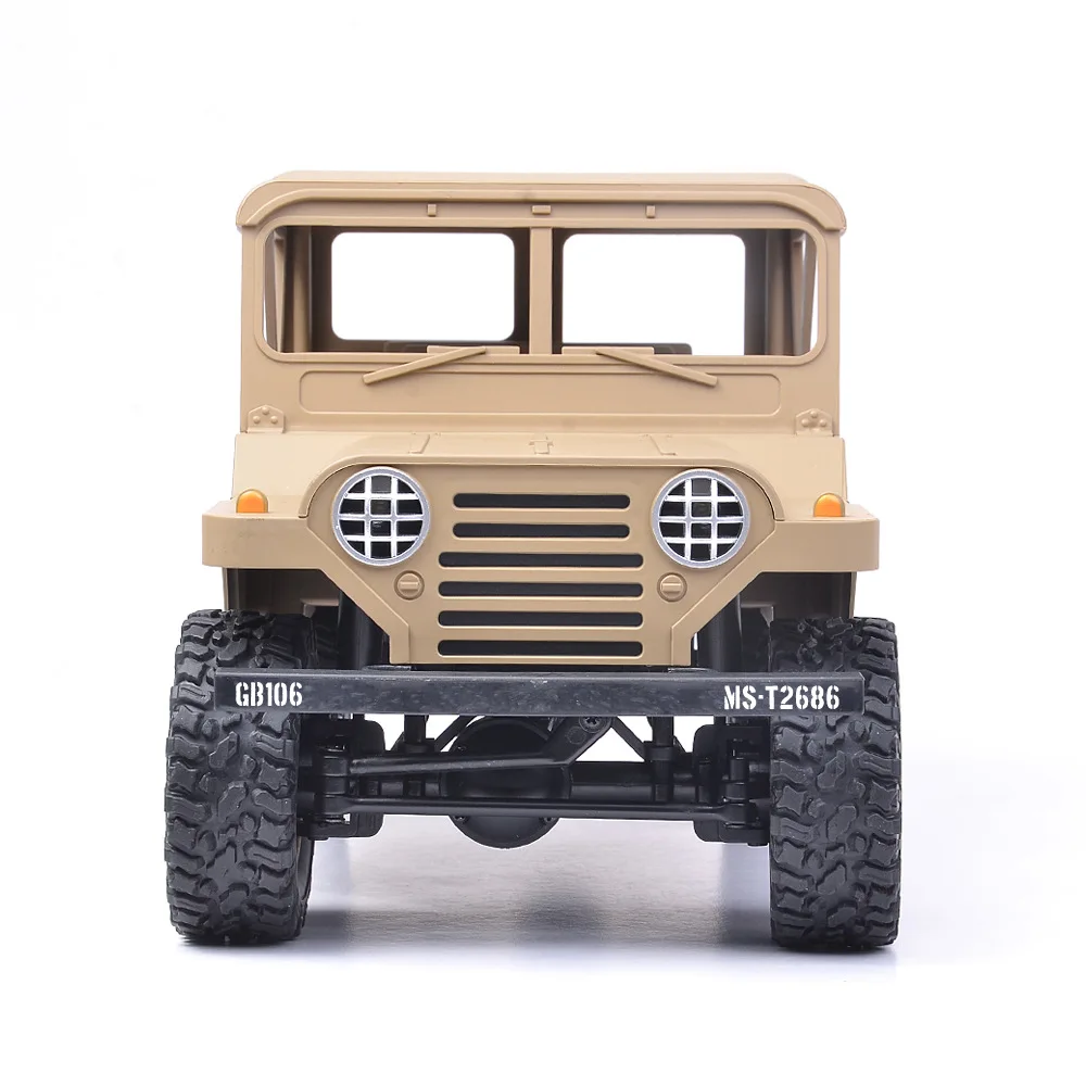 Electric Outdoors Military Remote Control Truck 2.4G 1:14 4WD Off-Road Jeep M151 Command RC Truck Boy RC Toy With Light