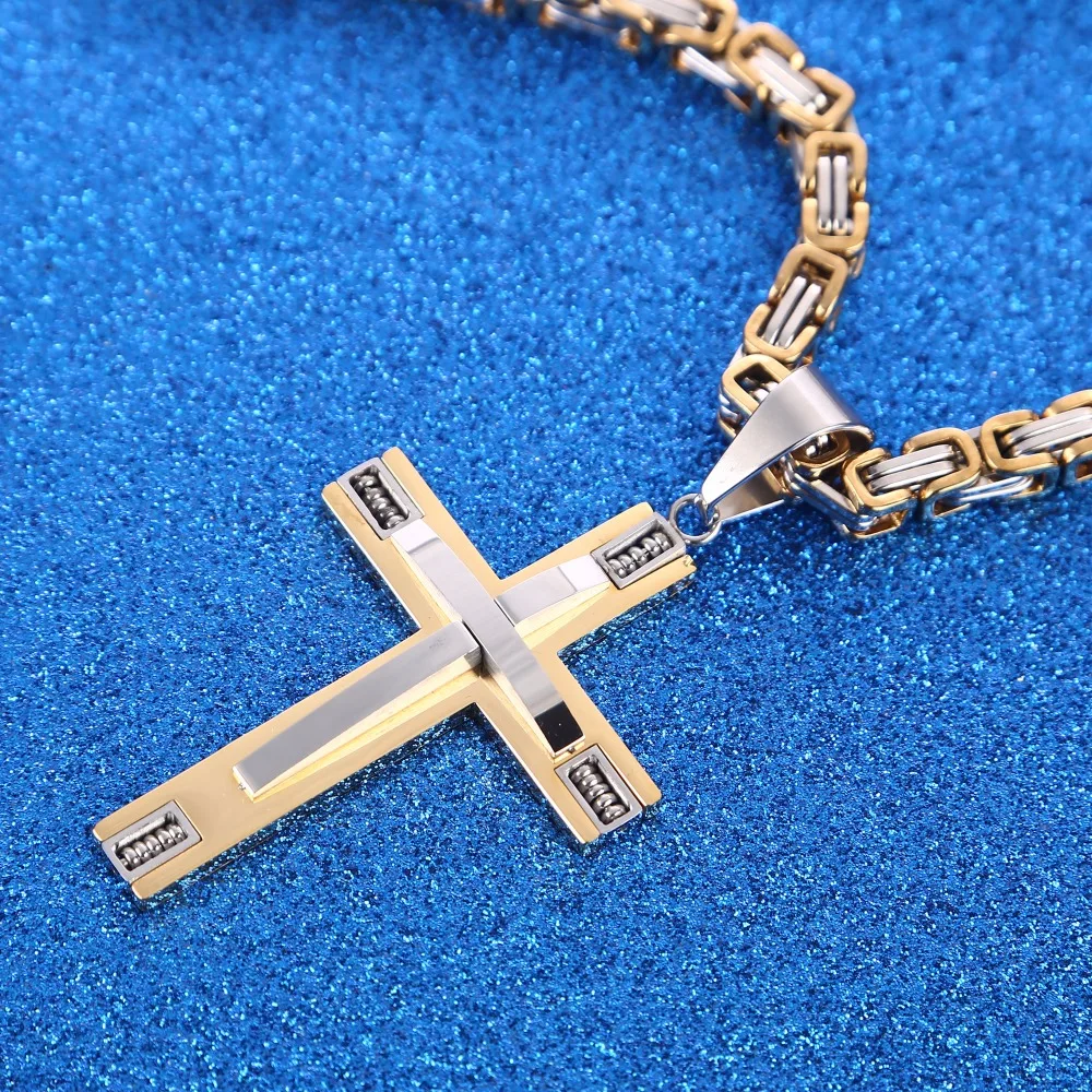 Ожерелье с подвеской в виде крестов новинка модные украшения для мужчин подарок