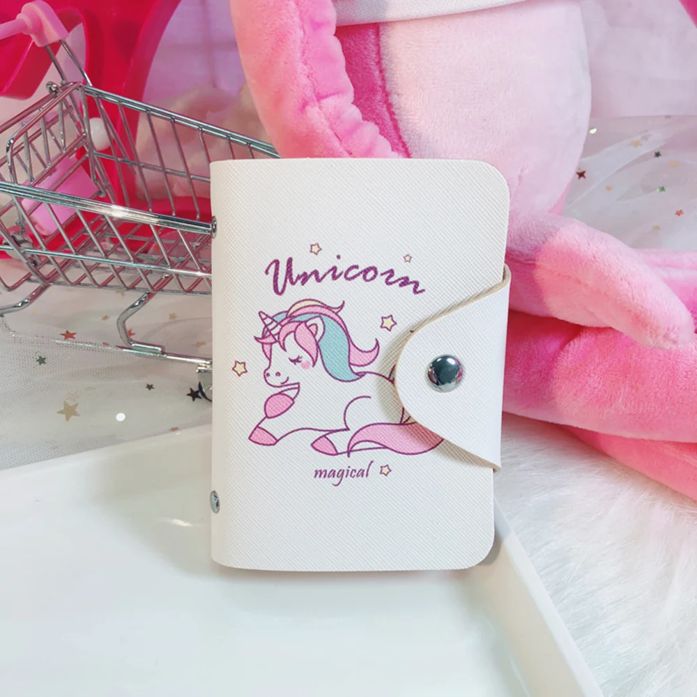 Единорог держатель с рисунком для кредитных карт 20 слотов бит ID держатель для карт из искусственной кожи кошелек для кредитных карт модная сумка для карт Органайзер защитный чехол