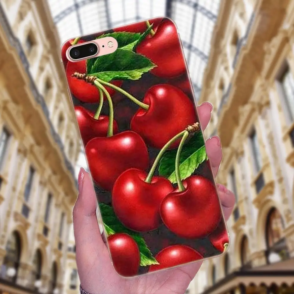 Зеленый фрукт вишни для Galaxy J1 J2 J3 J330 J4 J5 J6 J7 J730 J8 2015 2016 2017 2018 mini Pro|Бамперы| |