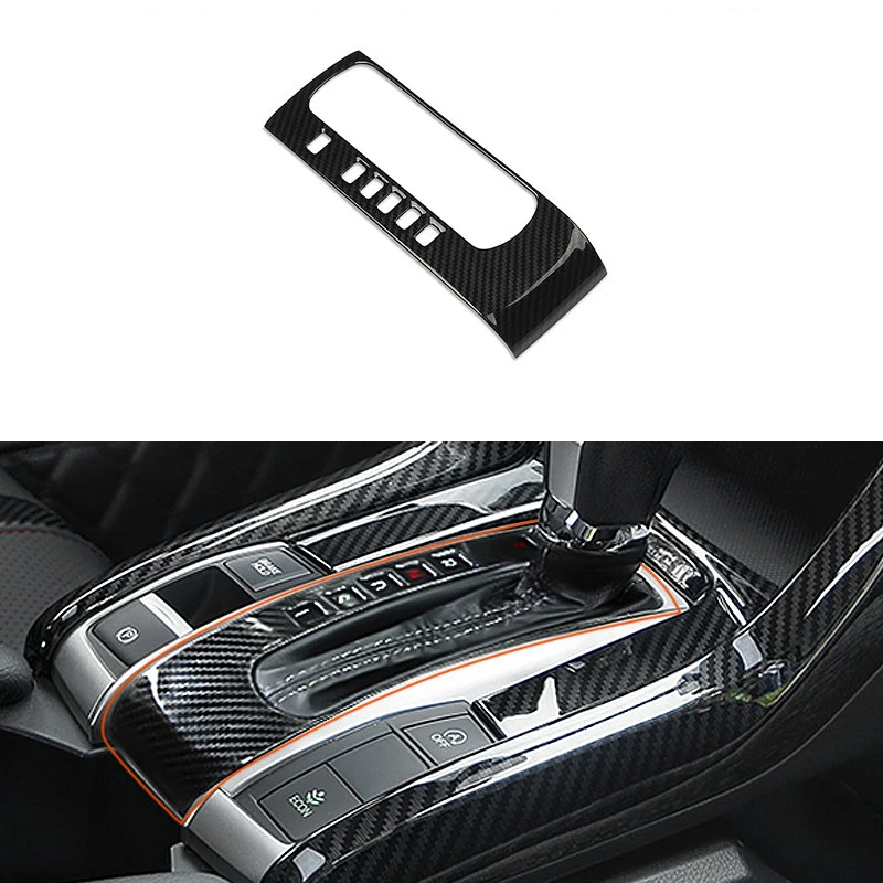 Углеродное волокно цвет автомобиля шестерни панель и Крышка центральной консоли