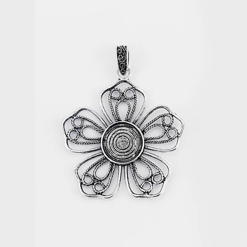 3 предмета в комплекте с широким открытым большой цветок Подвески 63*58 мм 18 круглое