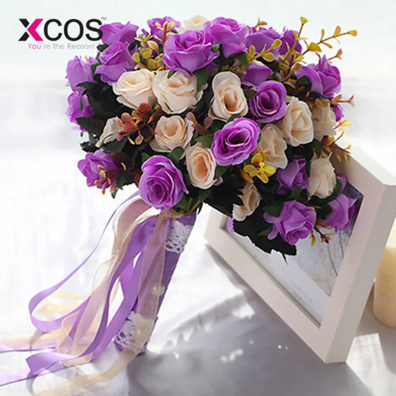 2018 Искусственный Свадебный букет ручной работы невесты для свадебного украшения