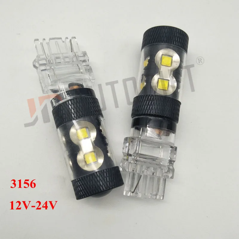 10 шт. высокомощный резервный светильник тормозной 1156/1157/7440/7443/3156/3157 SMD 50W DC 12V 24V