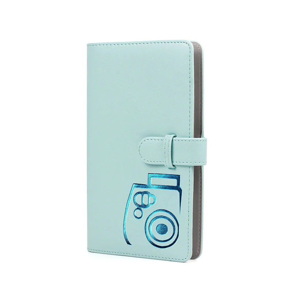 Ice Blue 96 карманов 3 дюймов мини бумажник фотоальбом книга из искусственной кожи чехол для Fujifilm Instax Mini 9 8 70 7s 90 25 50s пленка фотобумага - Цвет: Ice Blue