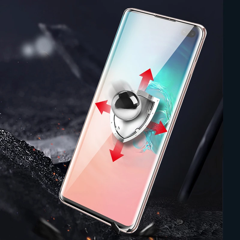 EXUNTON для samsung Galaxy S10 Plus S10e 3D УФ жидкость изогнутый полный клей передний Закаленное