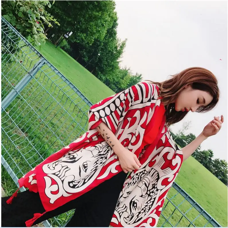 Новое поступление 2017 г. Зимние Шарфы для женщин Для шаль пашмины Лев шарфы платок