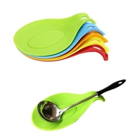 silicone insulation spoon mat heat resistant placemat drink glass coaster tray spoon pad pot holder kitchen accessory