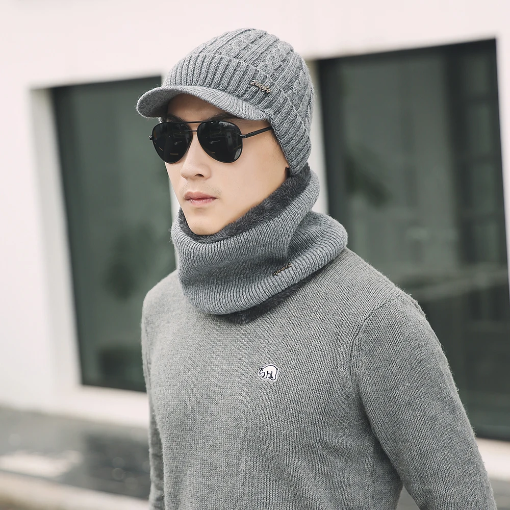 Простая зимняя шапка Skullies Beanies, зимние шапки бини для мужчин и женщин, шерстяной шарф, шапки, Балаклава, маска, шапка, вязаная шапка