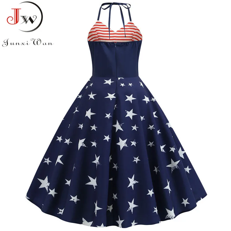 Платье женское винтажное без рукавов с принтом на шее 50 s/60 s|Женские платья| |