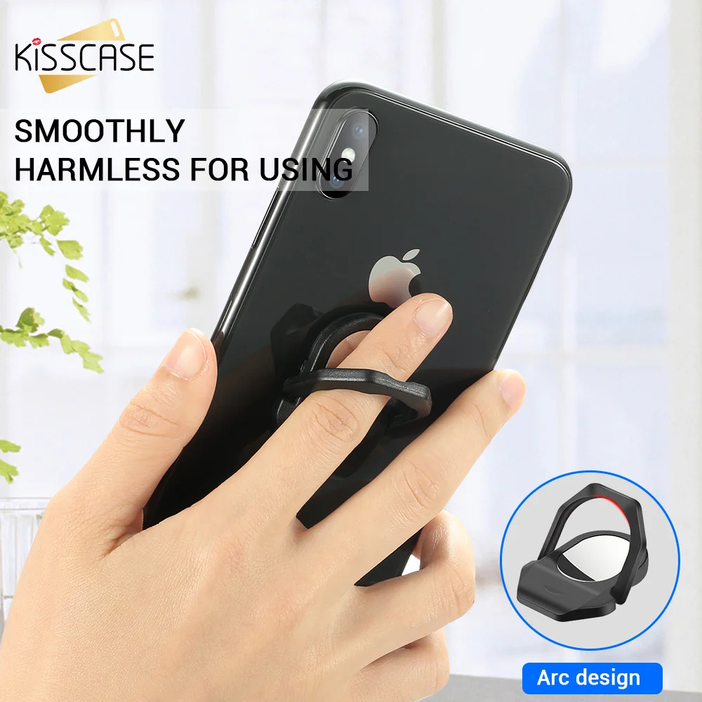 Держатель для смартфона KISSCASE с кольцом на палец iPhone X 8 7 XR 6 6S Plus 5 Se|Подставки и
