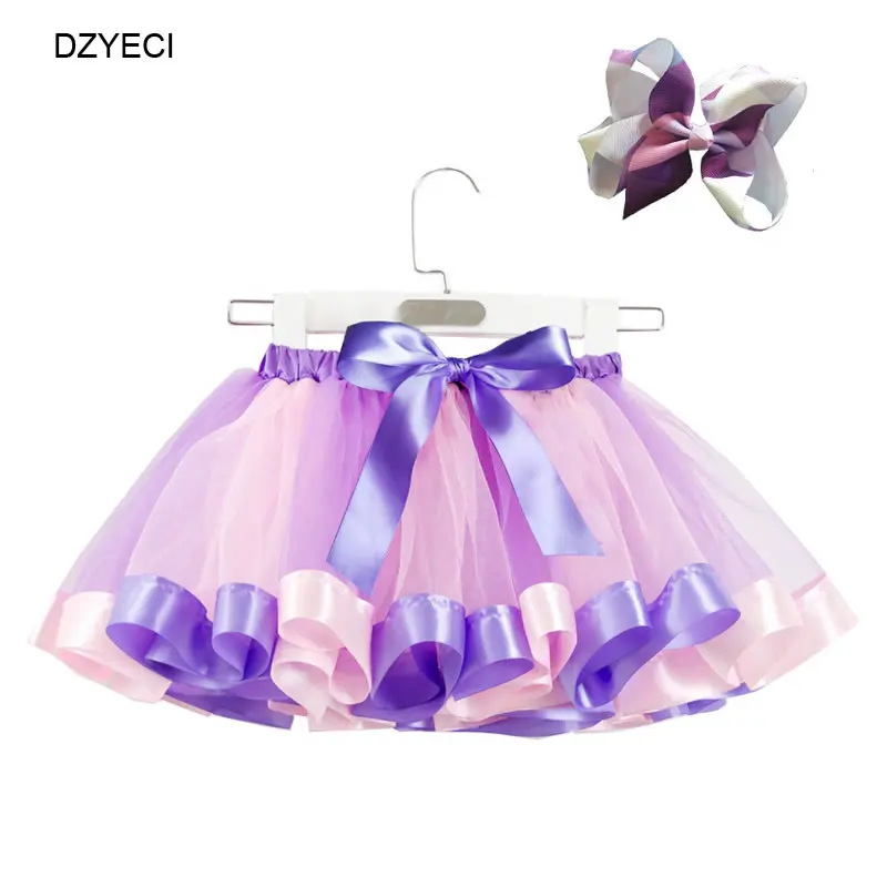 DZYECI летнее платье для маленьких девочек юбки пачки Детская мода Радуга Unicon из