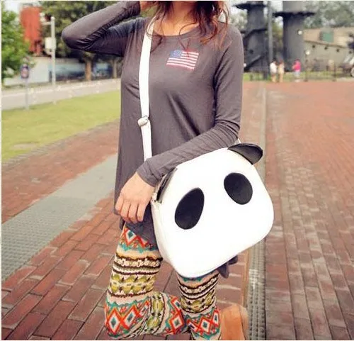 New Women Girls Cute Panda PU Leather Hobo Purse Handbag Shoulder Bag Cross Body | Багаж и сумки