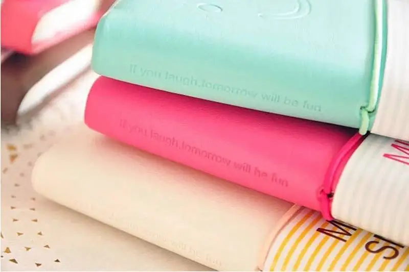 Модный милый очаровательный бумажный мини дневник со смайликом карамельных