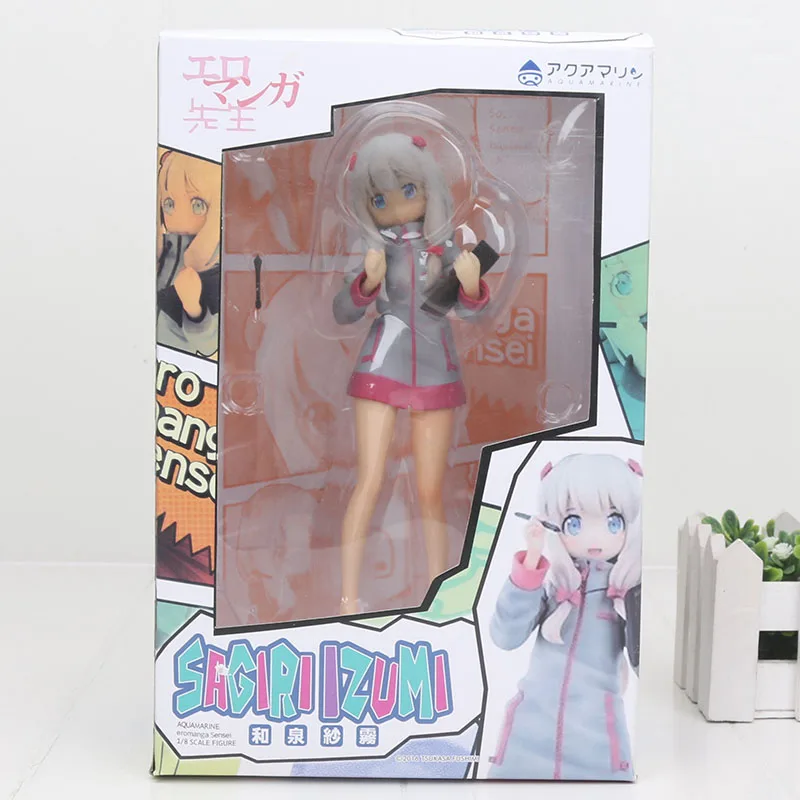 14 см-18 см японского аниме "eromanga-Sensei" фигурка Izumi Sagiri Sweet Ver Фигурка Игрушка коллекция моделей - Цвет: Gray with box