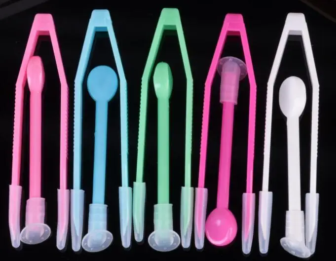 stick tweezer 10 шт./лот красочные зажимы путешествия Контактное устройство для вставки линз для удаления специальный силикагель Пинцет присоски палки для аксессуаров - Цвет: stick tweezer