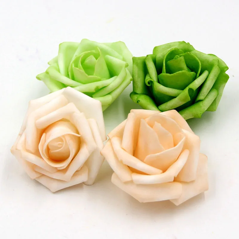 20 шт./лот 6 см окрашивание пены искусственный бутон розы Свадебное Оформление