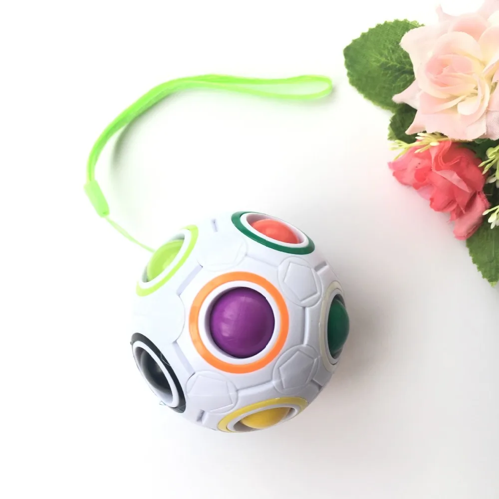 Радуга шарик волшебный кубик с веревкой Для детей Футбол игрушки обучения и