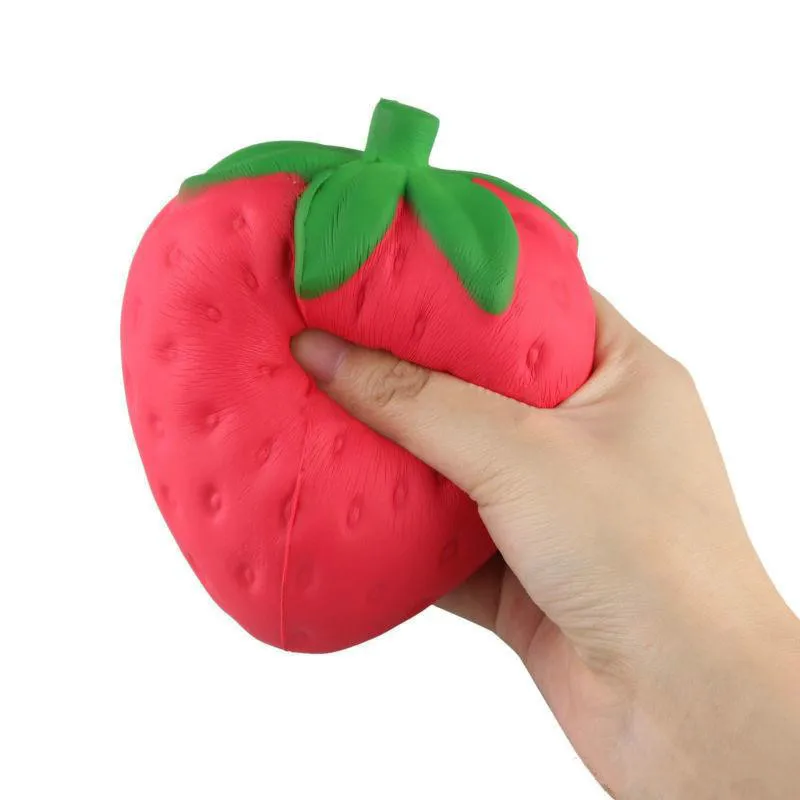 Милая Красная Клубника 11 см мягкая медленно поднимающаяся сжимающаяся игрушка
