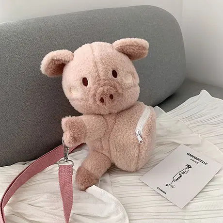 Женская сумка через плечо маленькая забавная плюшевая свинья для животных 2019 |