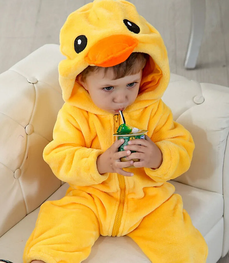 2016 Новорожденного Костюм Животных Комбинезон Милые Детские Мальчики Девочки