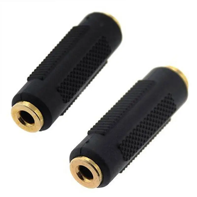 Cewaal 3.5mm Stereo Audio Female to Adapter Socket Coupler Connectors Joiner AUX PVC shell |