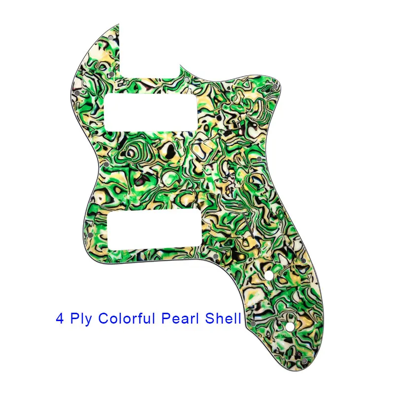 Colorful Pearl Shell Запчасти для гитары Pleroo-для классической серии '72 Telecaster Tele Thinline Guitar pickguard Scartch Plate с пикапами Humbucker P90 - Цвет: Colorful Pearl Shell