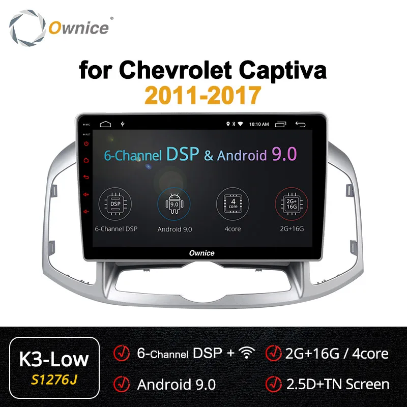 S1276 K3-Low Ownice K1 K2 K3 K5 K6 Android 9,0 Octa Core автомобиля gps-навигация, dvd-плеер для Chevrolet Captiva 2011- радио 2Din Авто Navi - Цвет: S1276 K3-Low