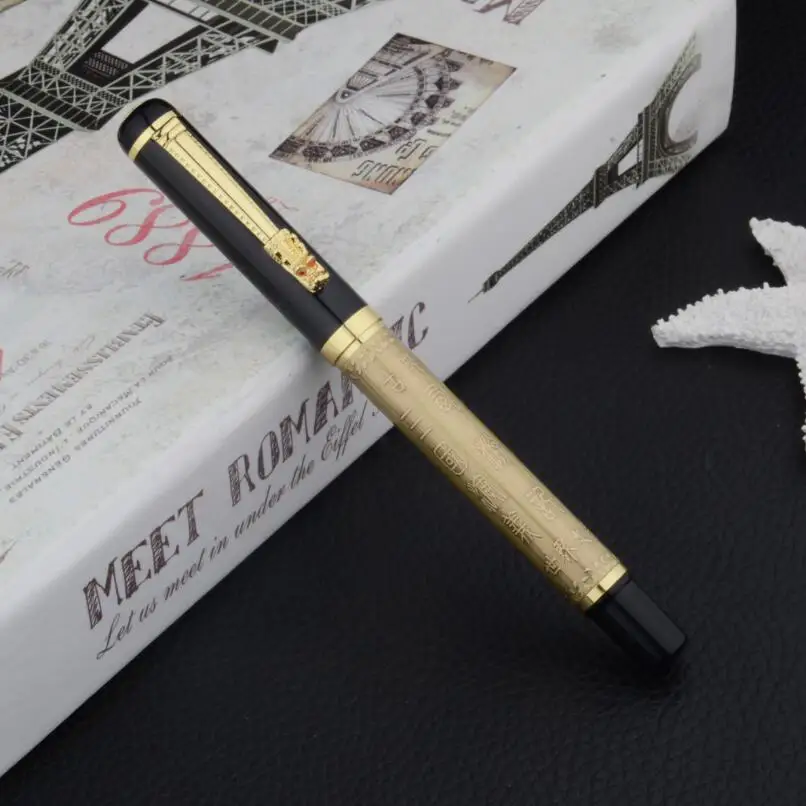 Hot Selling Brand Dragon Crystal Fountain Pen Luxury Business Men Metal Ink Luoshi 598 Buy 2 Pens Send Gift | Канцтовары для офиса