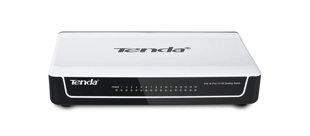 Tenda S16 16 Порты 10/100 м сети переключатели 3,2 Гбит/с коммутации Ёмкость быстрому включению