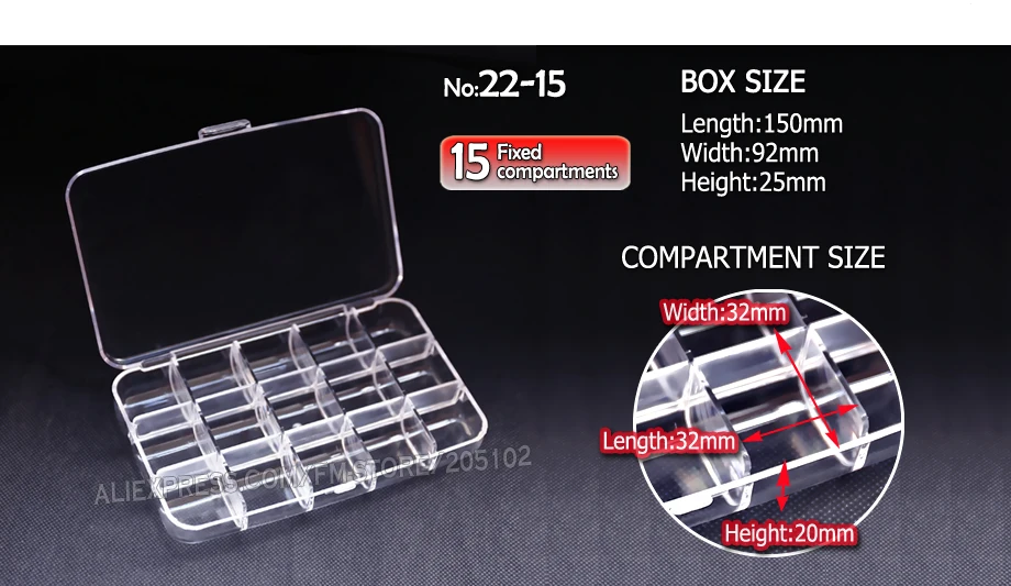 Высокое качество акриловый прозрачный ящик для хранения фиксированных отсеков