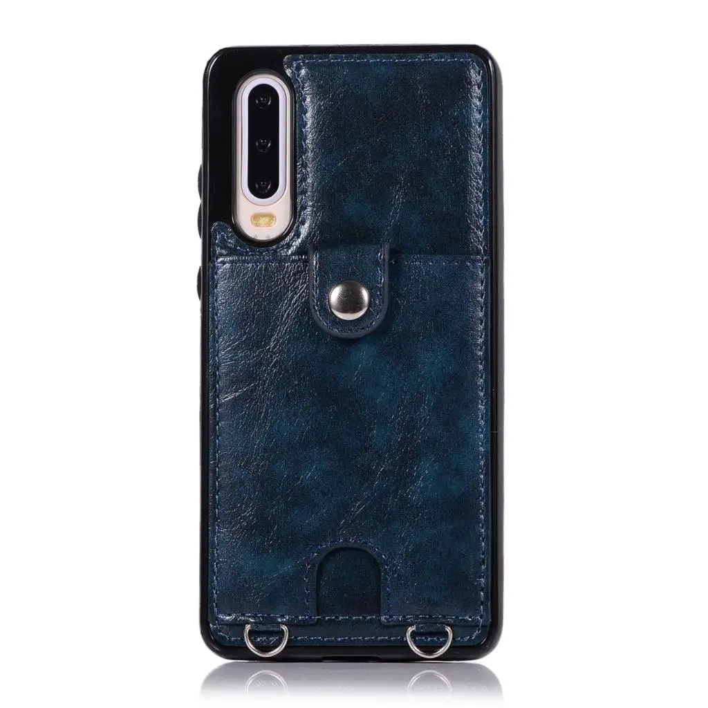 Haissky/Винтажный чехол-накладка из искусственной кожи для huawei P30 Pro P30 Lite, чехол-кошелек с отделением для карт для huawei mate 20 Pro 20 Lite, чехол с ремешком