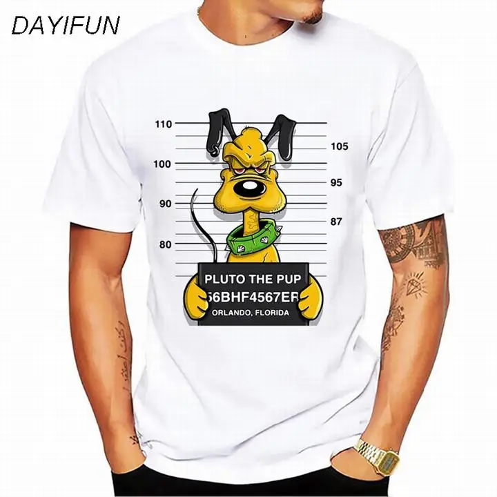 DAYIFUN, мужские футболки с мультипликационным принтом, футболка Гуфи, женские топы, хип-хоп стиль, Повседневная футболка с забавной собачкой и Мышкой, футболка с мультипликационным принтом, homme lovers, CG001 - Цвет: A5