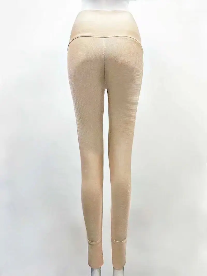 Высококачественные женские сексуальные черные облегающие брюки на молнии