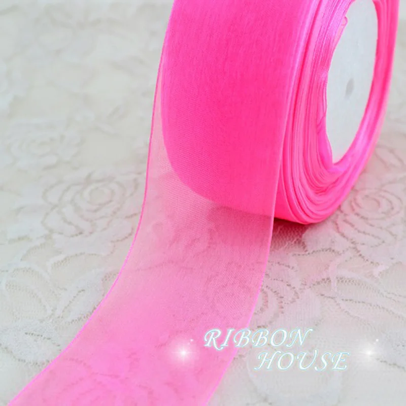 Подарочная лента из органзы 10 ярдов в рулоне 50 мм|Ленты для шитья| |