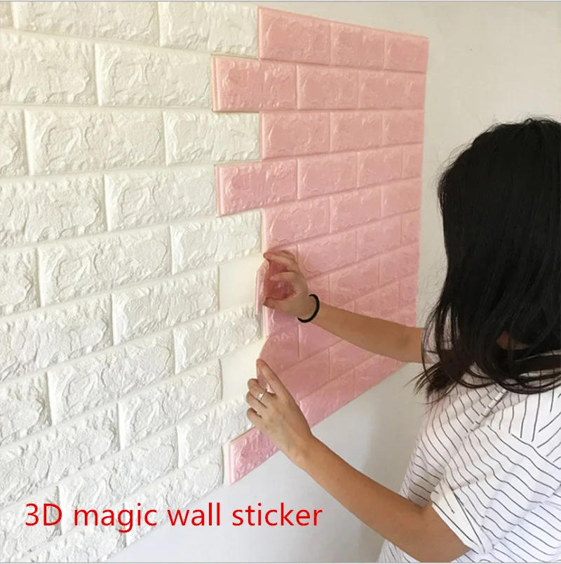DIY самоклеющиеся 3D наклейки в виде кирпичной стены гостиной Декор пены