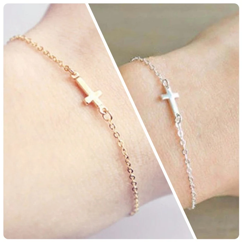 Fashion Bracelet Simple Tiny Small Cross Cool Faith Christian Bracelets | Украшения и аксессуары