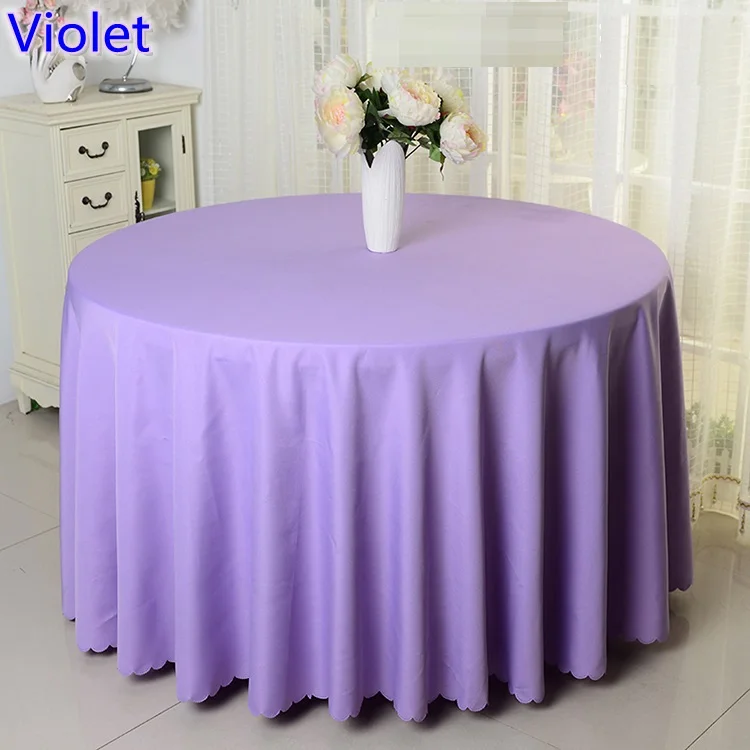 Violet 23 Цвета, полиэфирная скатерть, круглый стол, украшение, свадебные, вечерние, для отеля - Цвет: Violet