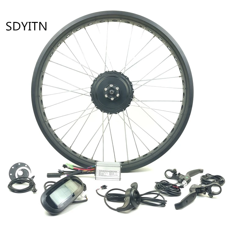 SDYITN Электрический велосипед 36В/48В 350 Вт снегоходы EBIKE Fat переднее колесо мотор