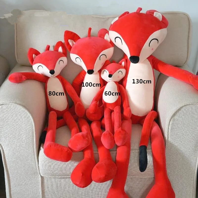 60 130 см в стиле Маленький принц Лиса плюшевые куклы розового цвета с рисунком лисы