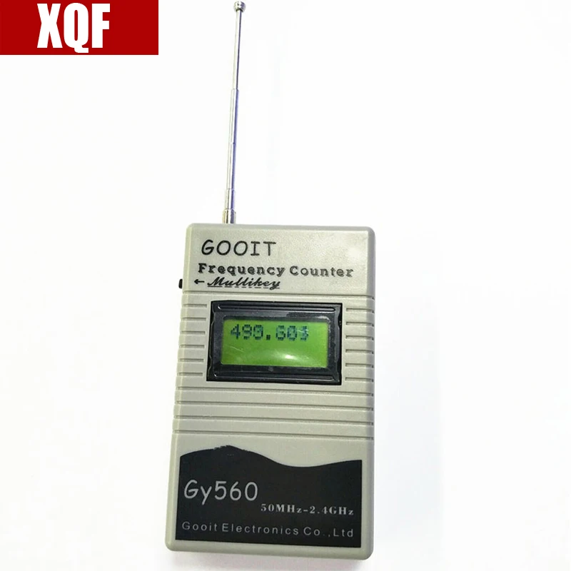 

XQF GY560 Mini Digital Frequency Counter Meter Test Range 50MHz - 2400Hz LCD Display for Walkie Talkie GSM Signal Detect