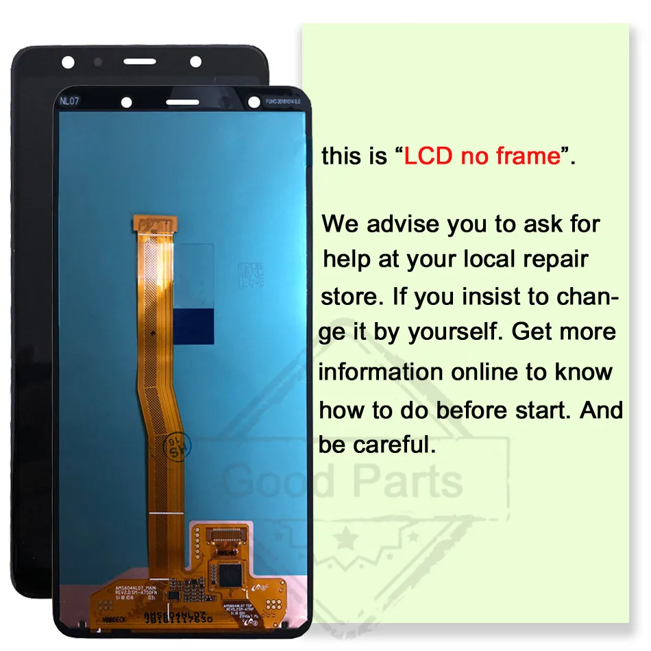 6 0 'ɺMOLED 100% протестированный для Samsung Galaxy A7 2018 A750 ЖК-SM-A750F A750F дисплей сенсорный