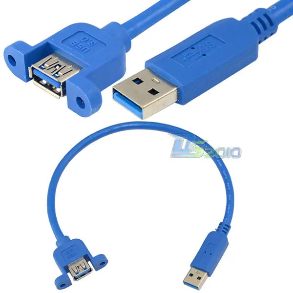 Высокое качество 1 фут 30 см 0 3 м USB штекер к гнезду гнездо панель крепление