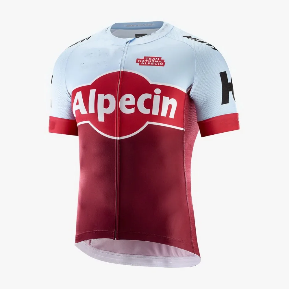 2018 KATUSHA ALPECIN Мужская велосипедная Джерси с коротким рукавом одежда нагрудниками