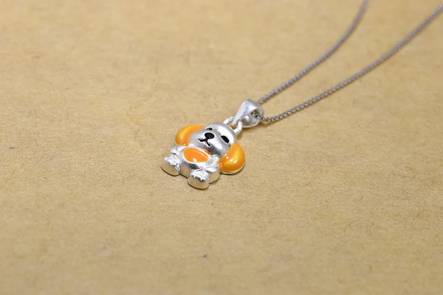 Кулон-медальон из серебра 925 пробы для женщин и мужчин подвеска-чокер с собакой