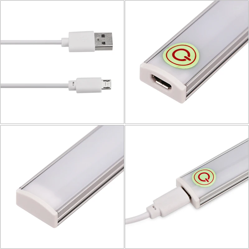 Сенсорный датчик затемнения под шкаф светильник USB инновационный светодиодный светильник барный шкаф кухонный светильник для чтения ночной Светильник жесткий барный светильник s