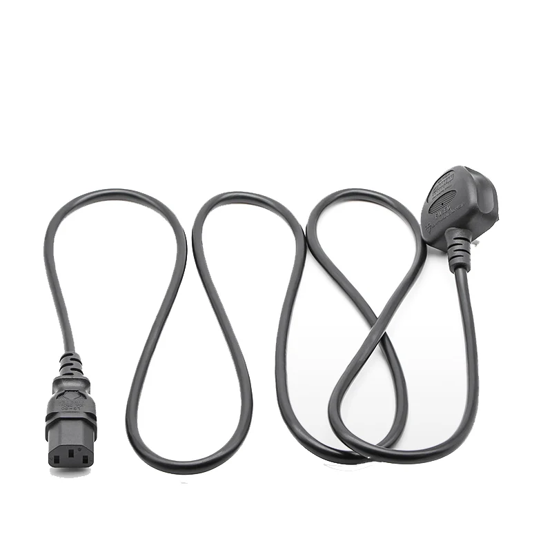 Сертификация BS с предохранителем UK/Plug 2 м/3 м черный 3-зубчатый кабель питания
