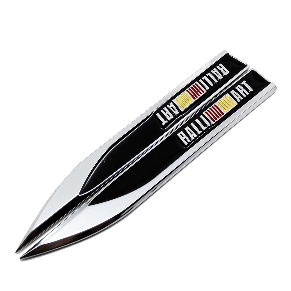 1 пара металлические эмблемы наклейки на авто Стайлинг лезвия Форма крыло сбоку