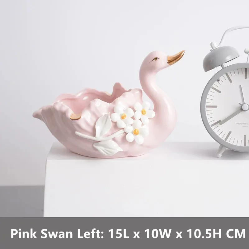 Pink Swan Left Европейский Креативный Лебедь пепельница аксессуары пепельница домашний декор пепельница для сигарет керамическая пепельница подарки - Цвет: Pink Swan Left
