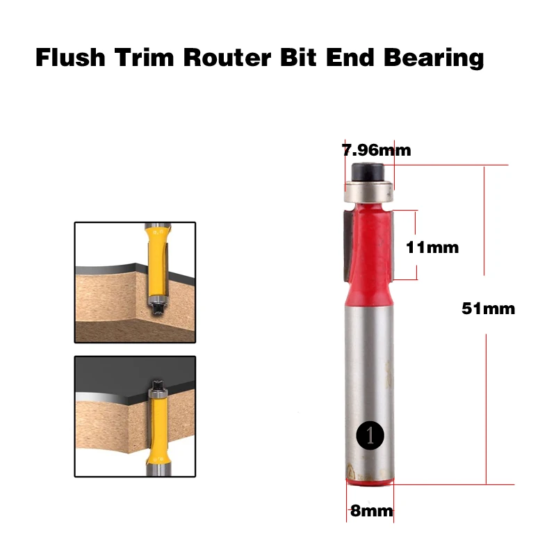 Фото Концевой подшипник для фрезы 8 ХВОСТОВИКОВ 1 шт. деревообработки router bit trim router Концевой подшипник для фрезы 8 ХВОСТОВИКОВ 1 шт. деревообработки router bit trim router